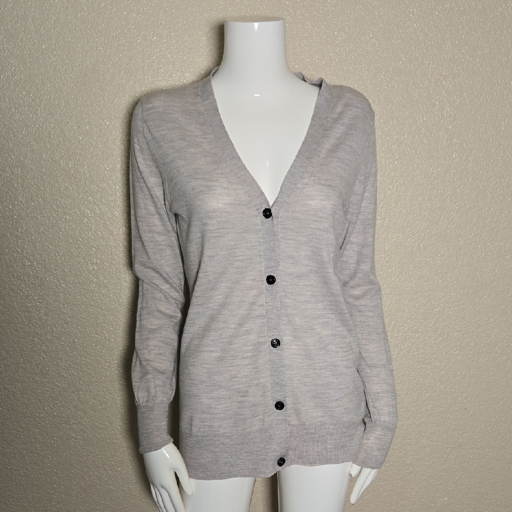Burberry Light Gray Cardigan Sweater